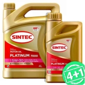 Масло моторное SINTEC Platinum 7000 SAE 5W-30 A3/B4 синт 4л Акция 4л+1л