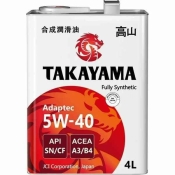 Масло моторное TAKAYAMA  Adaptec SAE 5W-40 ACEA  A3/B4 API SN/CF 4л металл